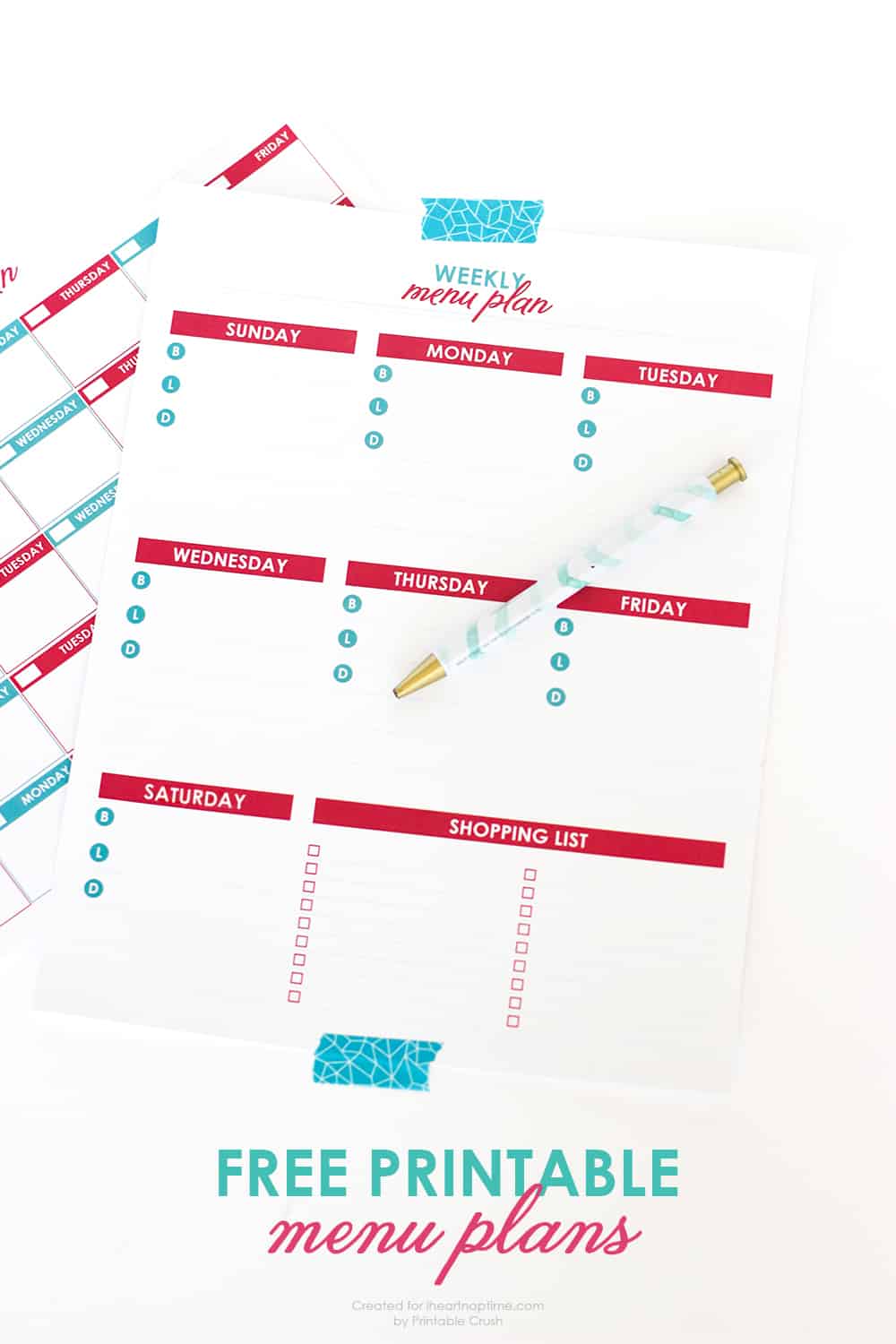 Menu Planning is a great way to organize your week
