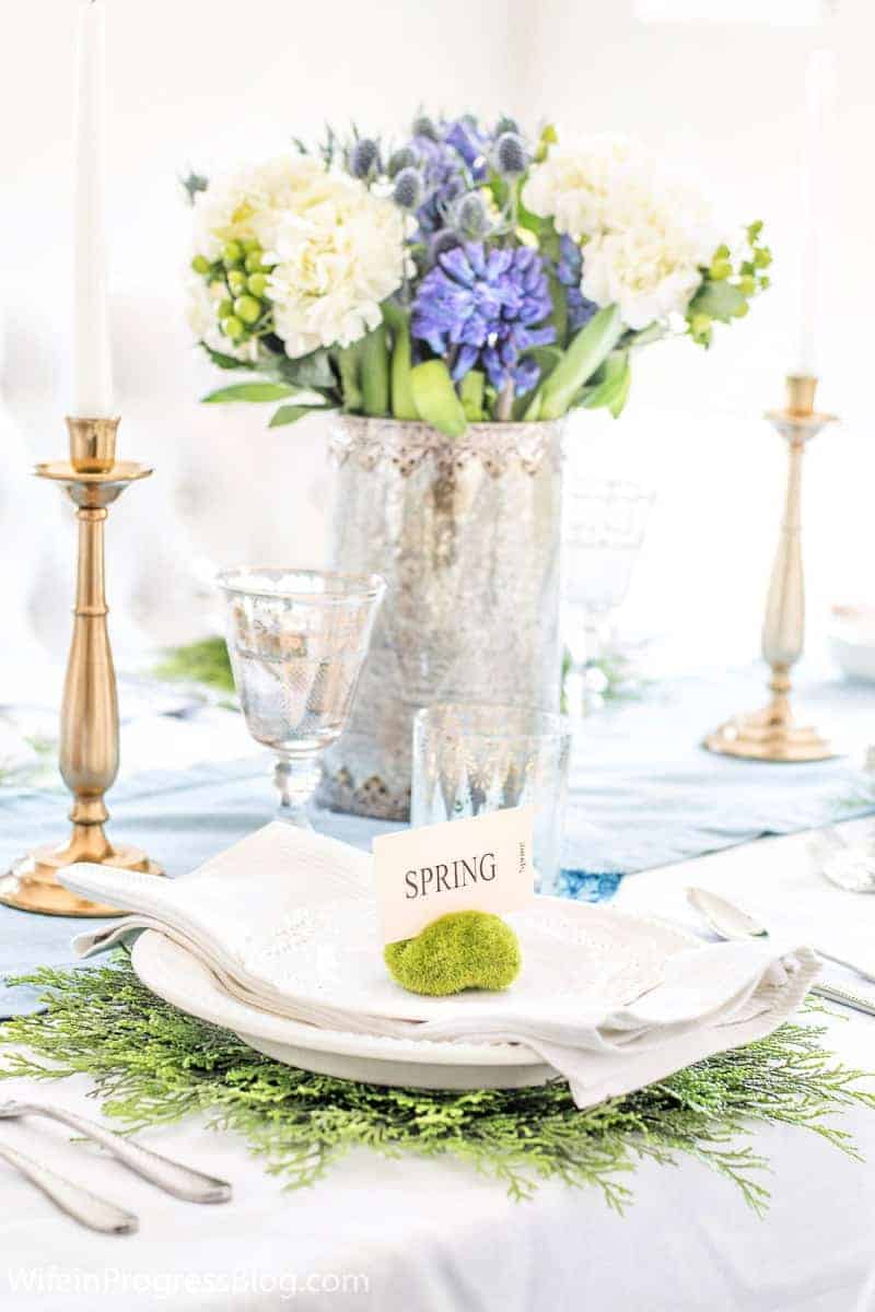 Pop of Green DIY Spring Table Setting