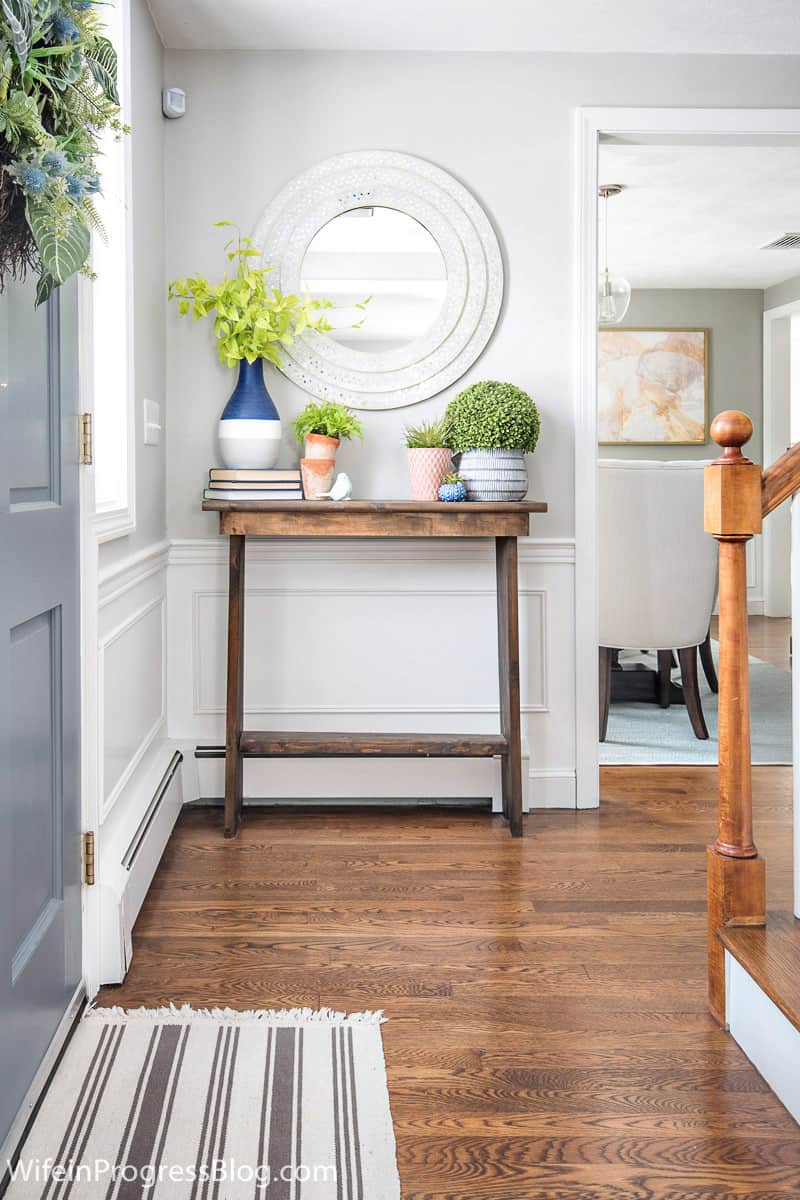 White oak floors stained with Bona Provincial