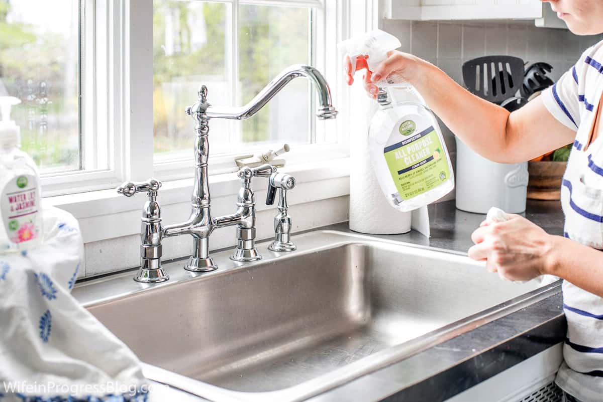 Clean the sink while you're cooking