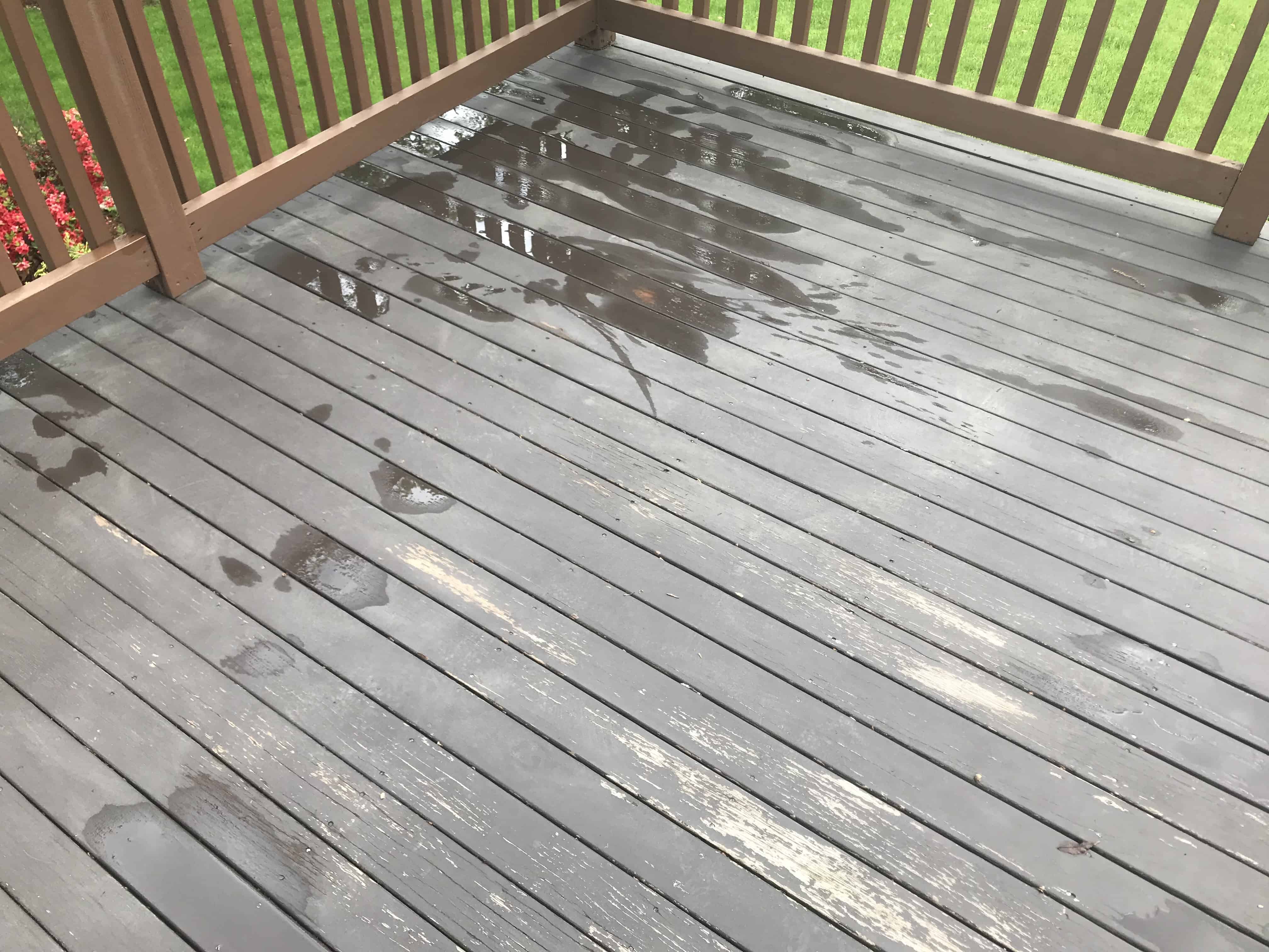 deck with peeling and chipping paint