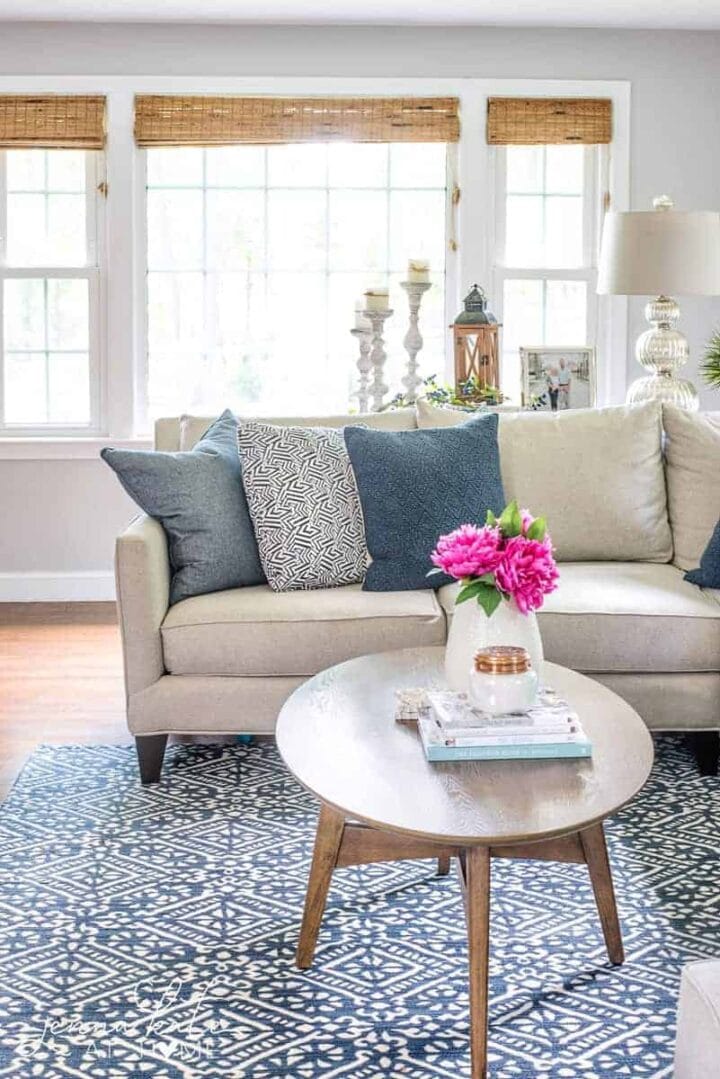 Coastal Inspired Summer Living Room - Jenna Kate at Home