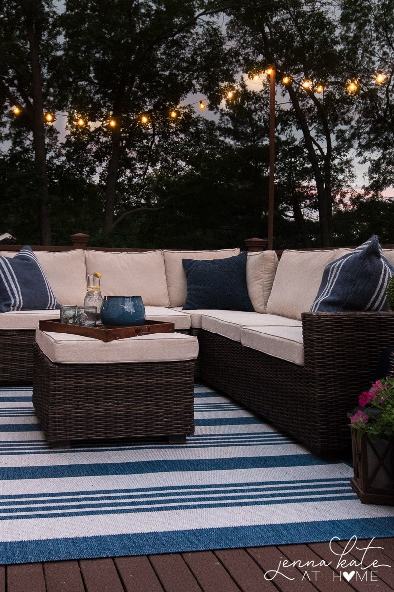 Get the most out of your deck or patio by hanging string lights