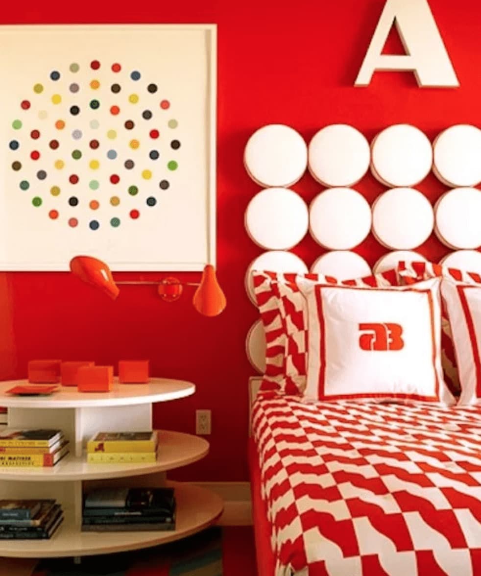 Red is a color you should not paint your bedroom!