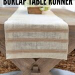 DIY No Sew Burlap Table Runner for fall