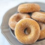Baked pumpkin donuts with cinnamon sugar