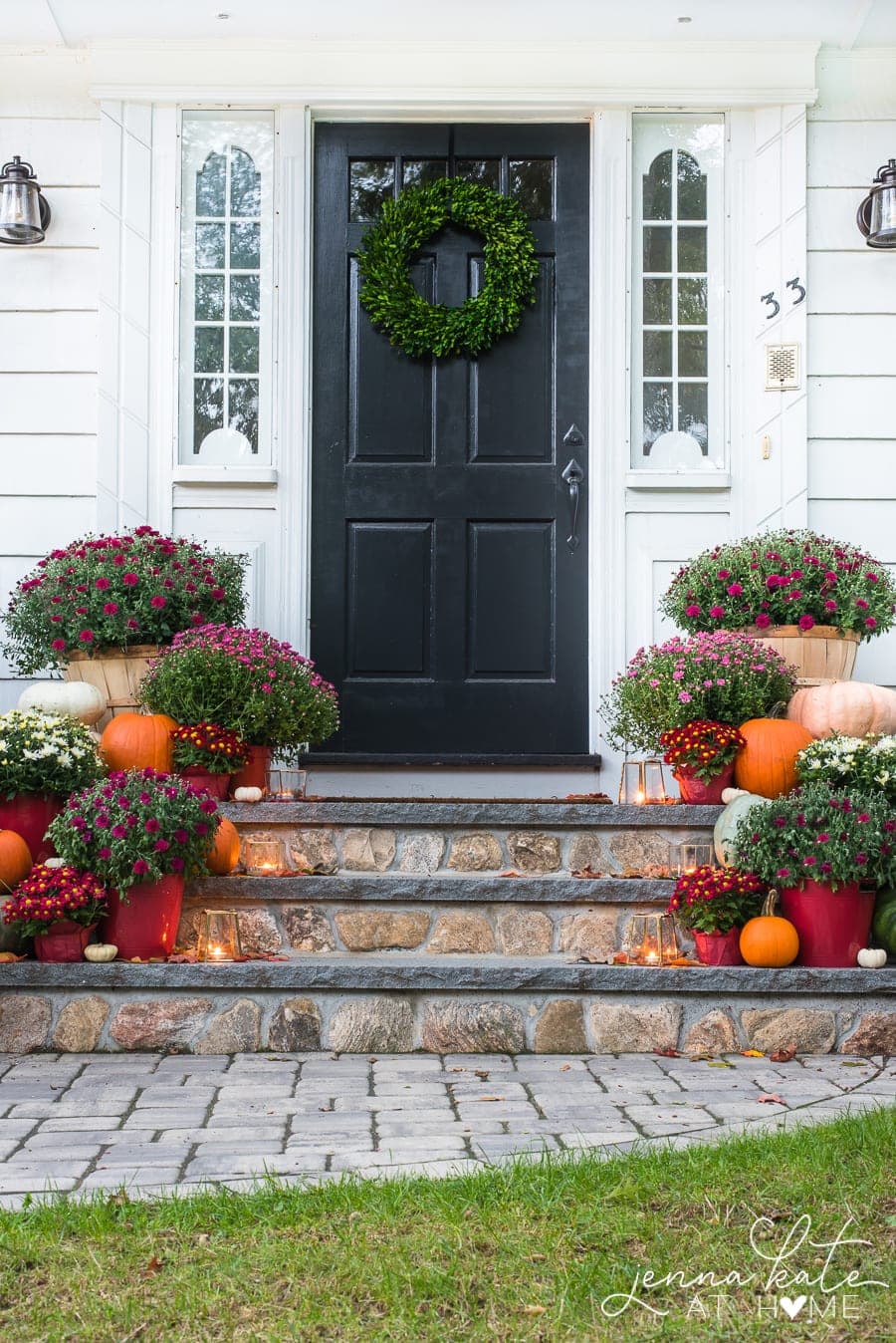Front Porch Decor Ideas A Classic Fall Harvest Entrance