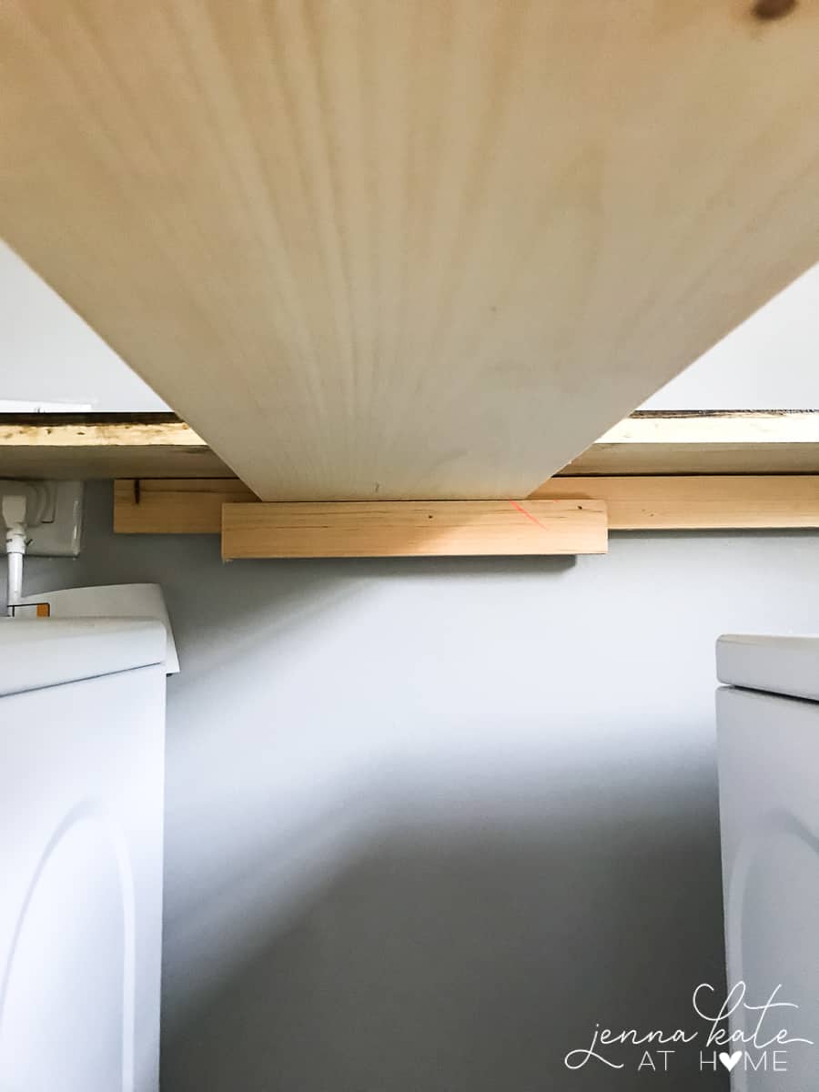 How To Make An Easy DIY Countertop For Laundry Room