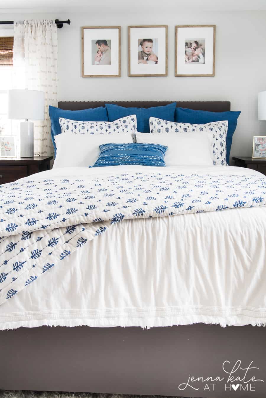 Make over your bedroom without paint or new furniture - just switch out the bedding for a fresh new look!