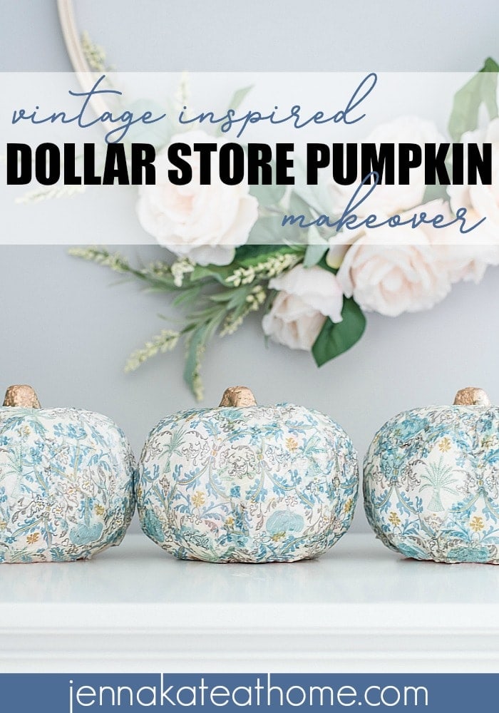 An easy dollar store pumpkin decorating craft using paper napkins