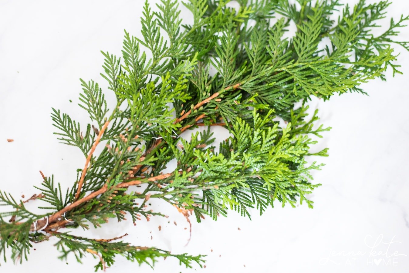 A few sprigs of greenery from the garden