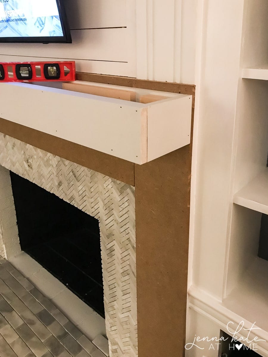 How To Build A Mantel Shelf On A Brick Fireplace I Am Chris