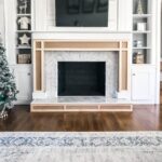 DIY fireplace surround in a living room