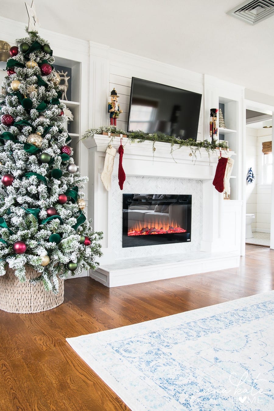 Fireplace surround with electric fireplace