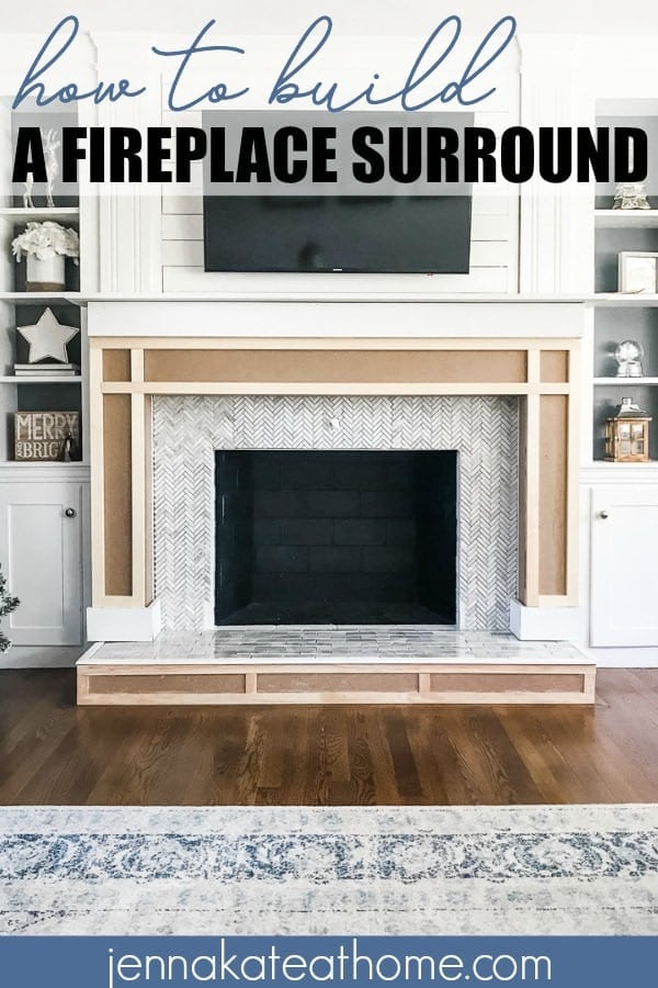 Diy Fireplace Mantel And Surround Jenna Kate At Home - Diy Fireplace For Electric Insert