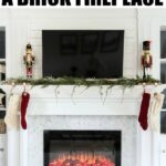 This tutorial shows how easy it is to tile right over an existing brick fireplace. It's a very doable DIY project!