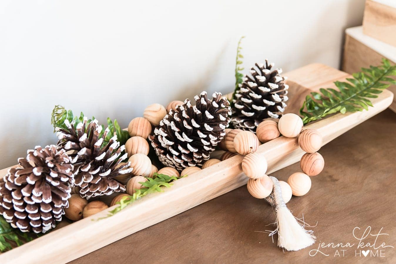 Simple rustic winter decor