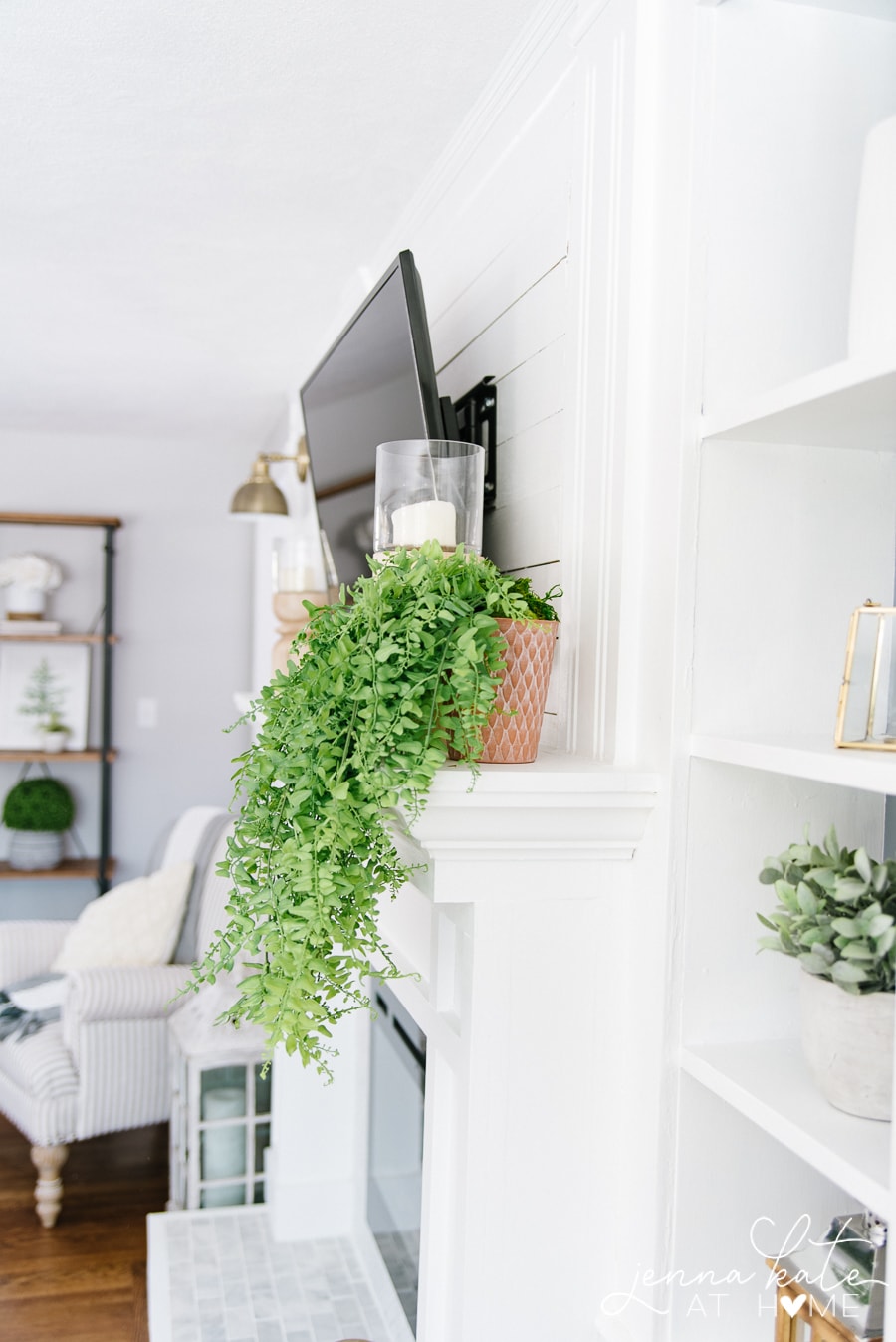 Place your faux trailing plant anywhere you'd like to add some fresh green color