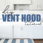 Learn how easy it is to build a DIY wood vent hood cover to match with your existing white cabinets for a custom look at a budget price!
