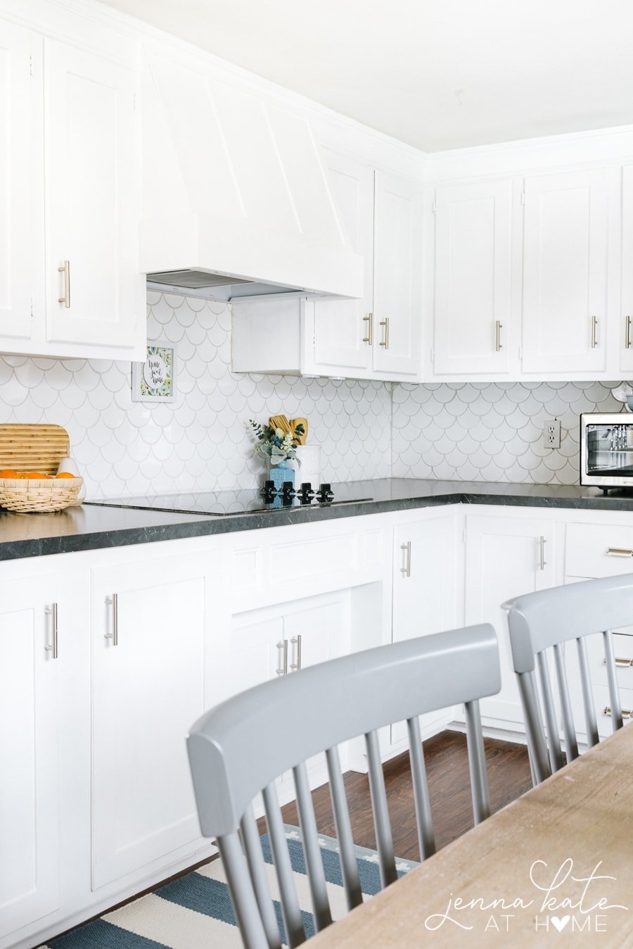 side view of diy wood range hood