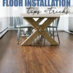 Installing luxury vinyl plank flooring in the kitchen