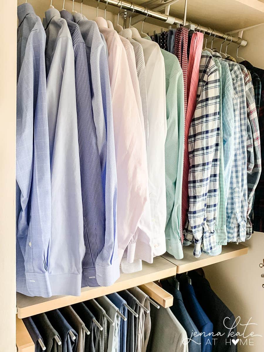 How to organize a walk in closet for men