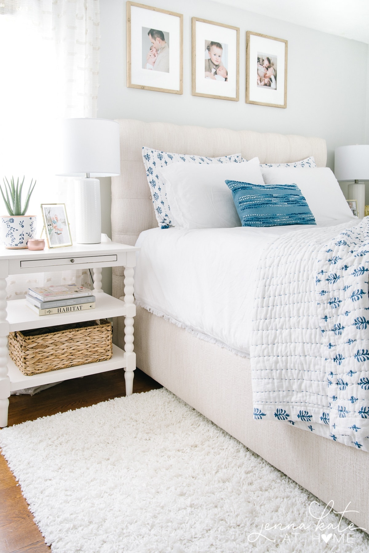 2019 Summer Home Tour featuring this light and bright master bedroom