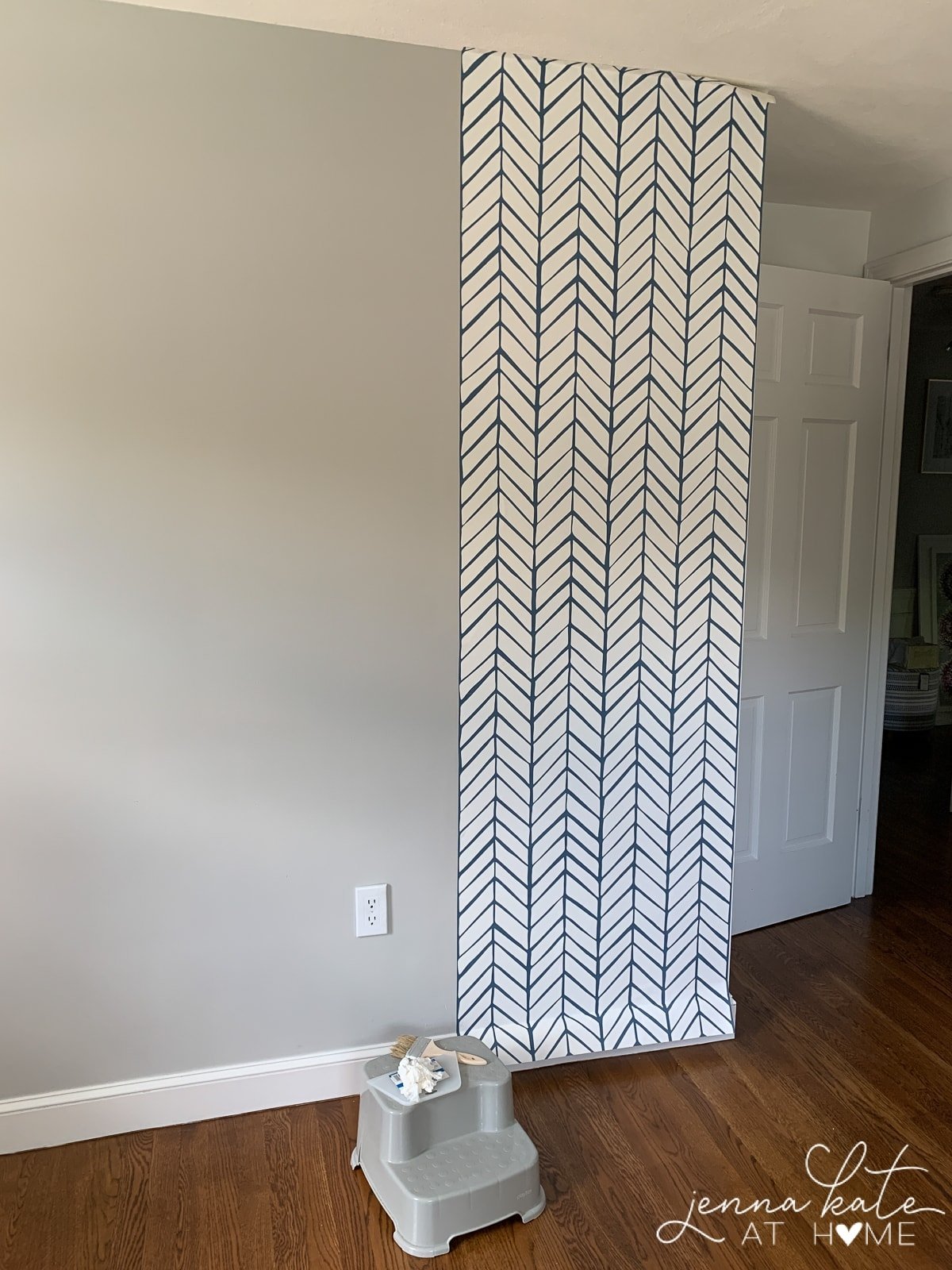 How to get the first strip of wallpaper up for your accent wall