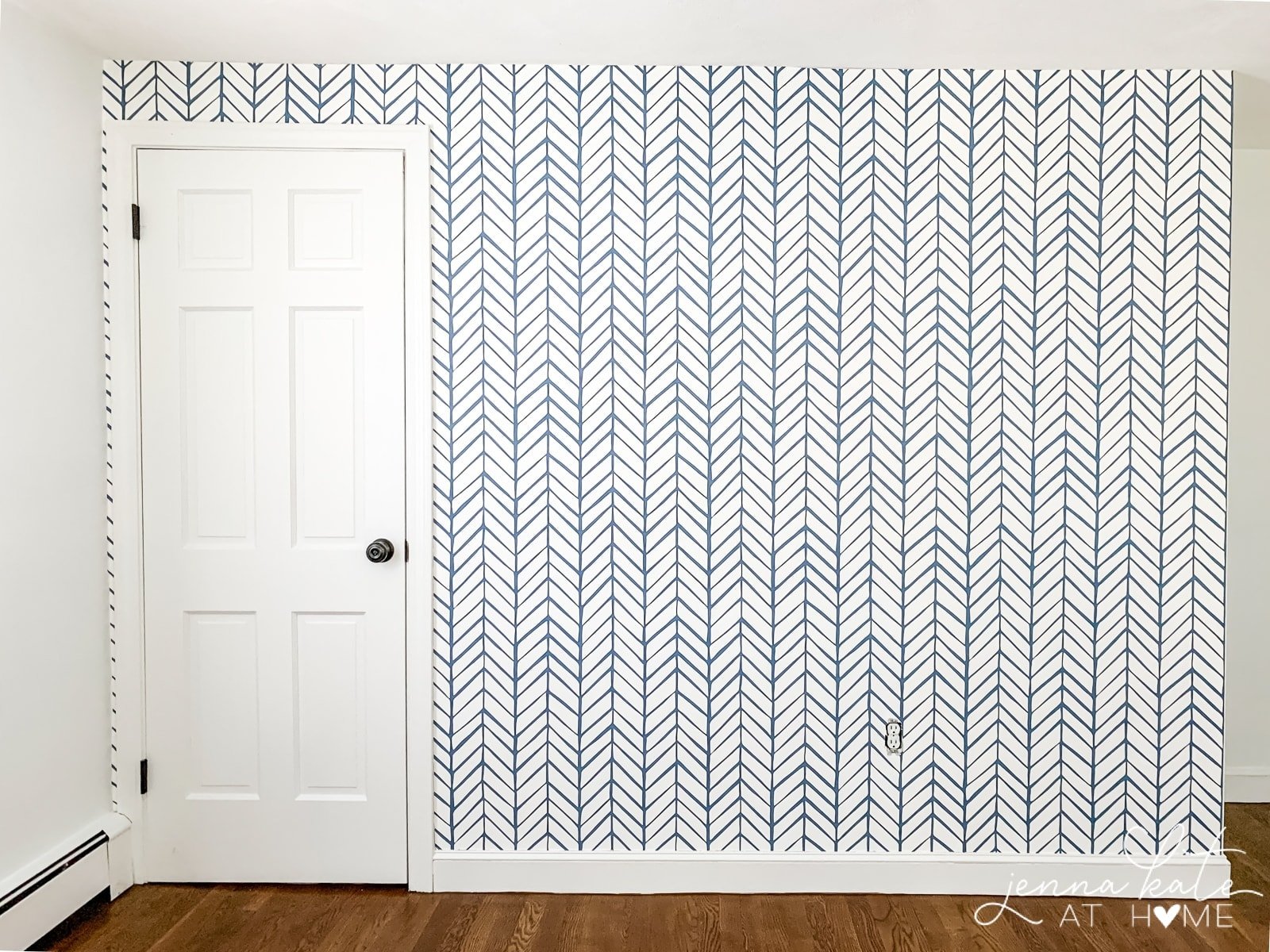 coastal-inspired wallpaper accent wall