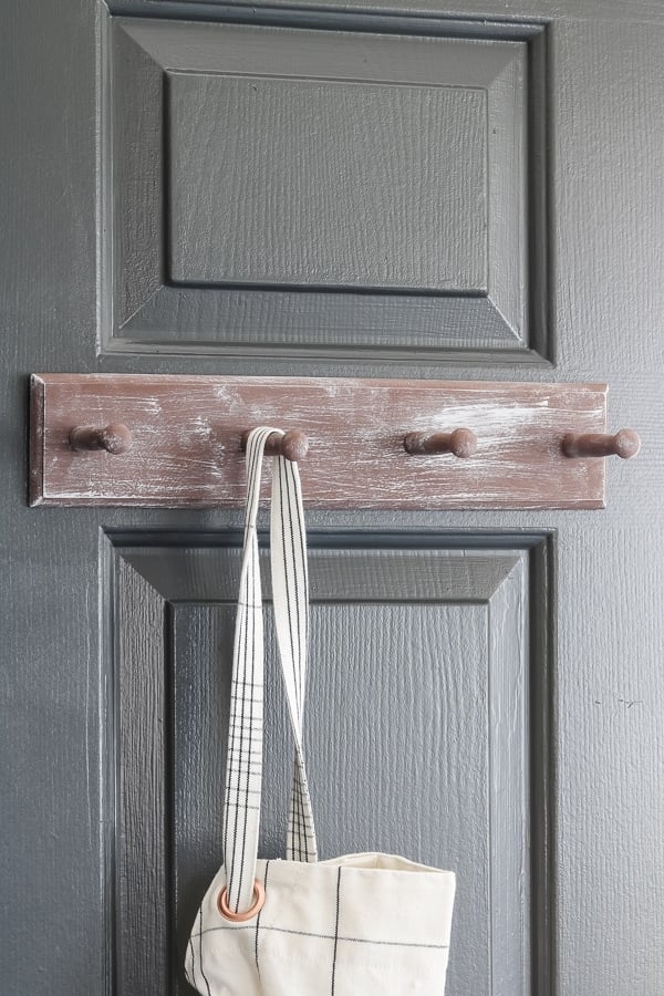 whitewashed pantry door hanger