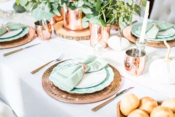 Sage Green & Copper Fall Table Setting - Jenna Kate at Home