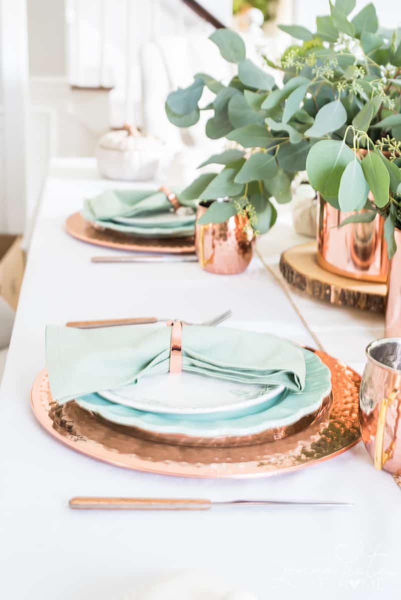 Decorating with copper for fall