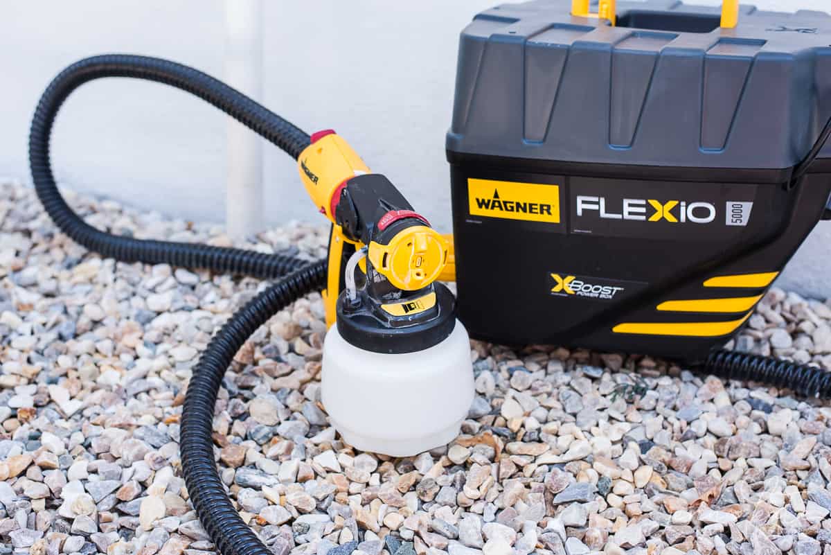 The Wanger Flexio 5000 is the perfect spray paint gun for DIY projects like painting house foundation