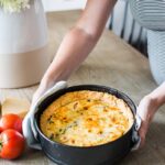 Similar to a quiche, this tomato pie is delicious hot or cold
