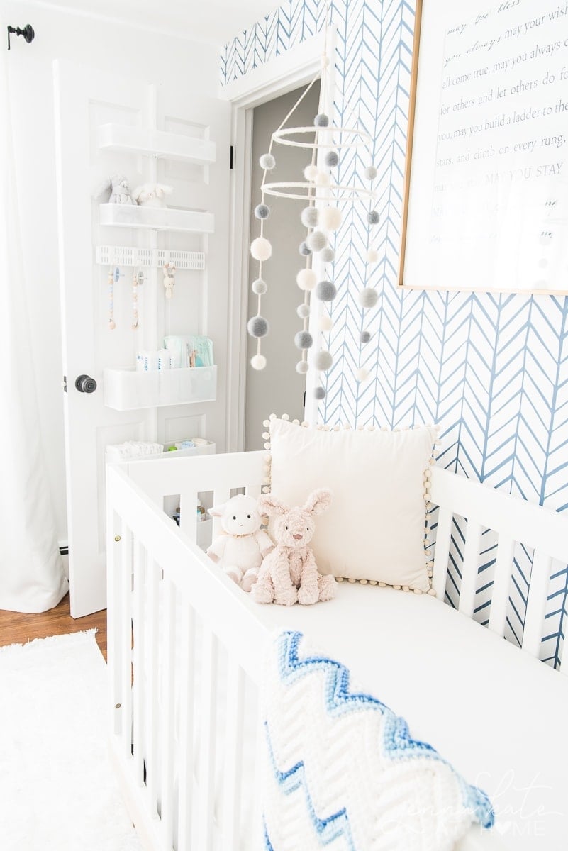 Nursery with closet door open