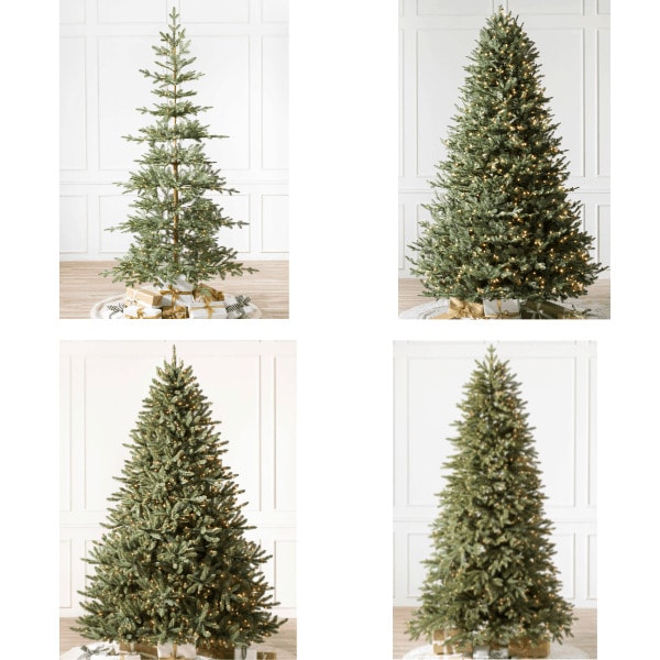 Collage of artificial Christmas trees