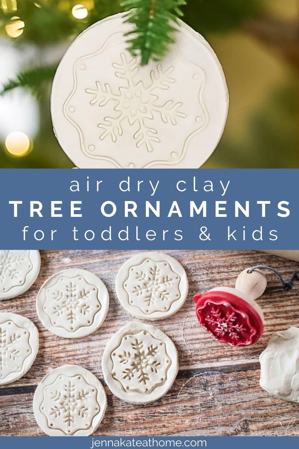 air dry clay tree ornaments