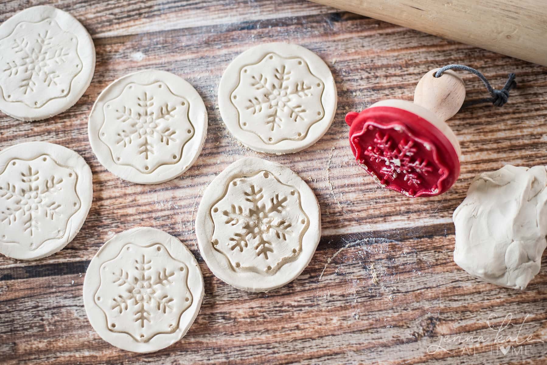 finished clay tree ornaments 