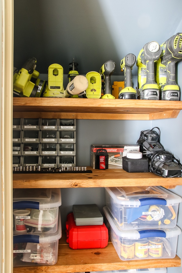 Closet used to store tools and other equipment