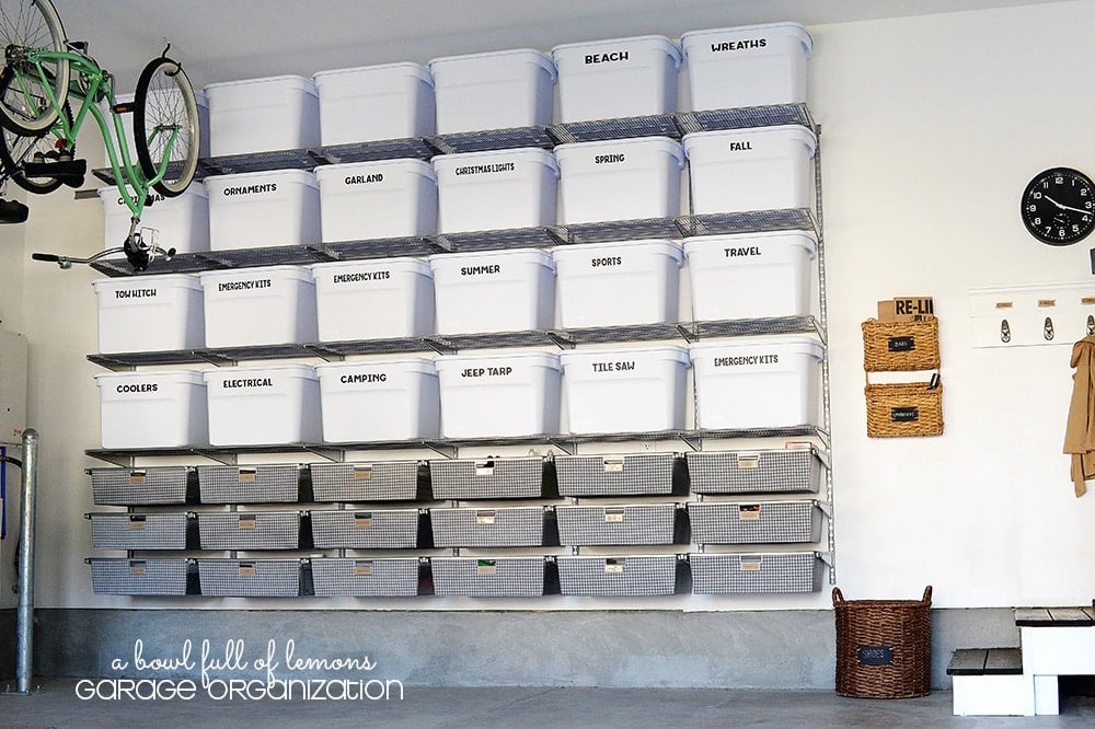 Labeling Our Garage Storage Bins - Organized-ish