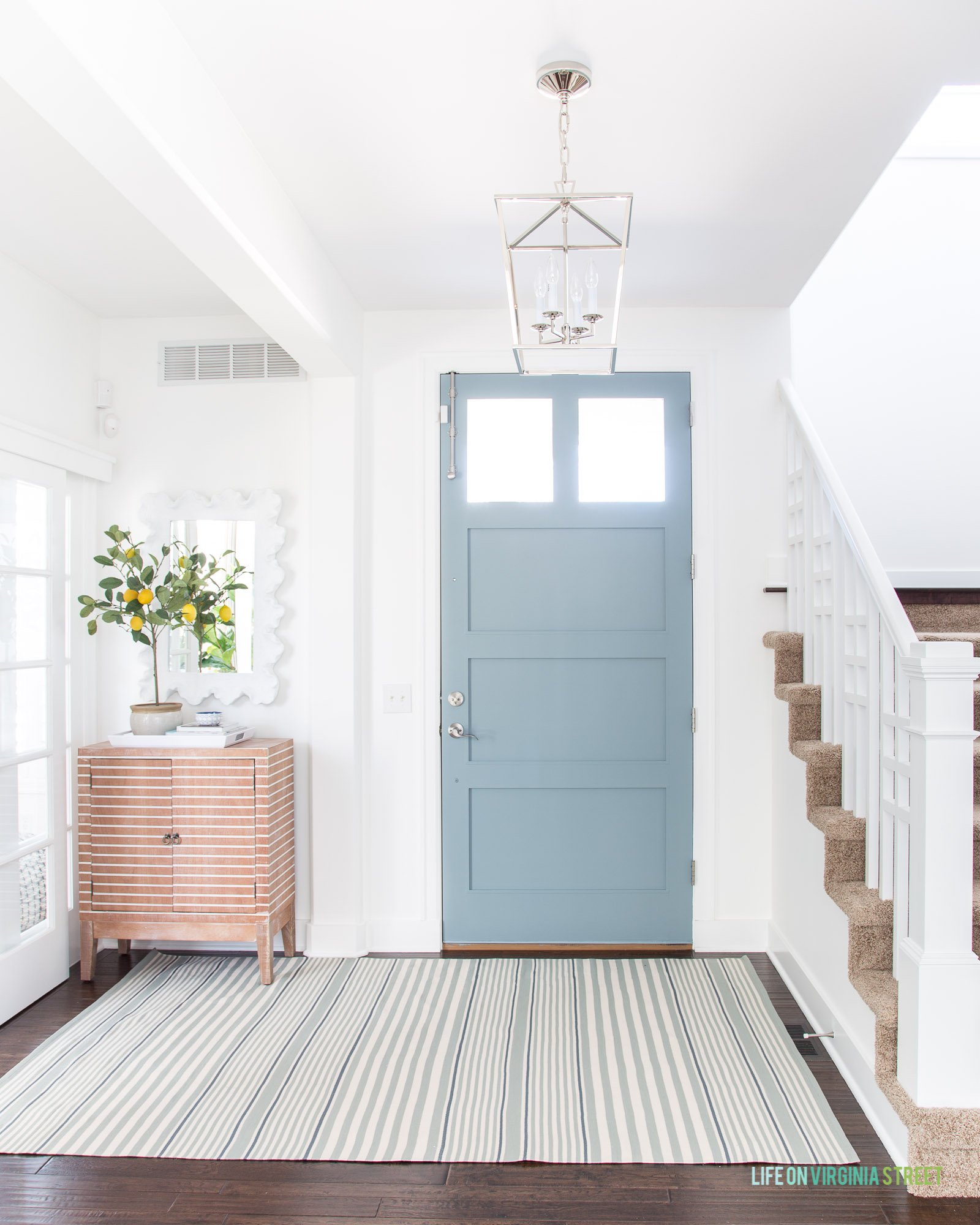 front door painted benjamin moore water's edge