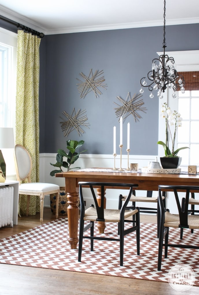 Benjamin Moore Dior Gray in the dining room