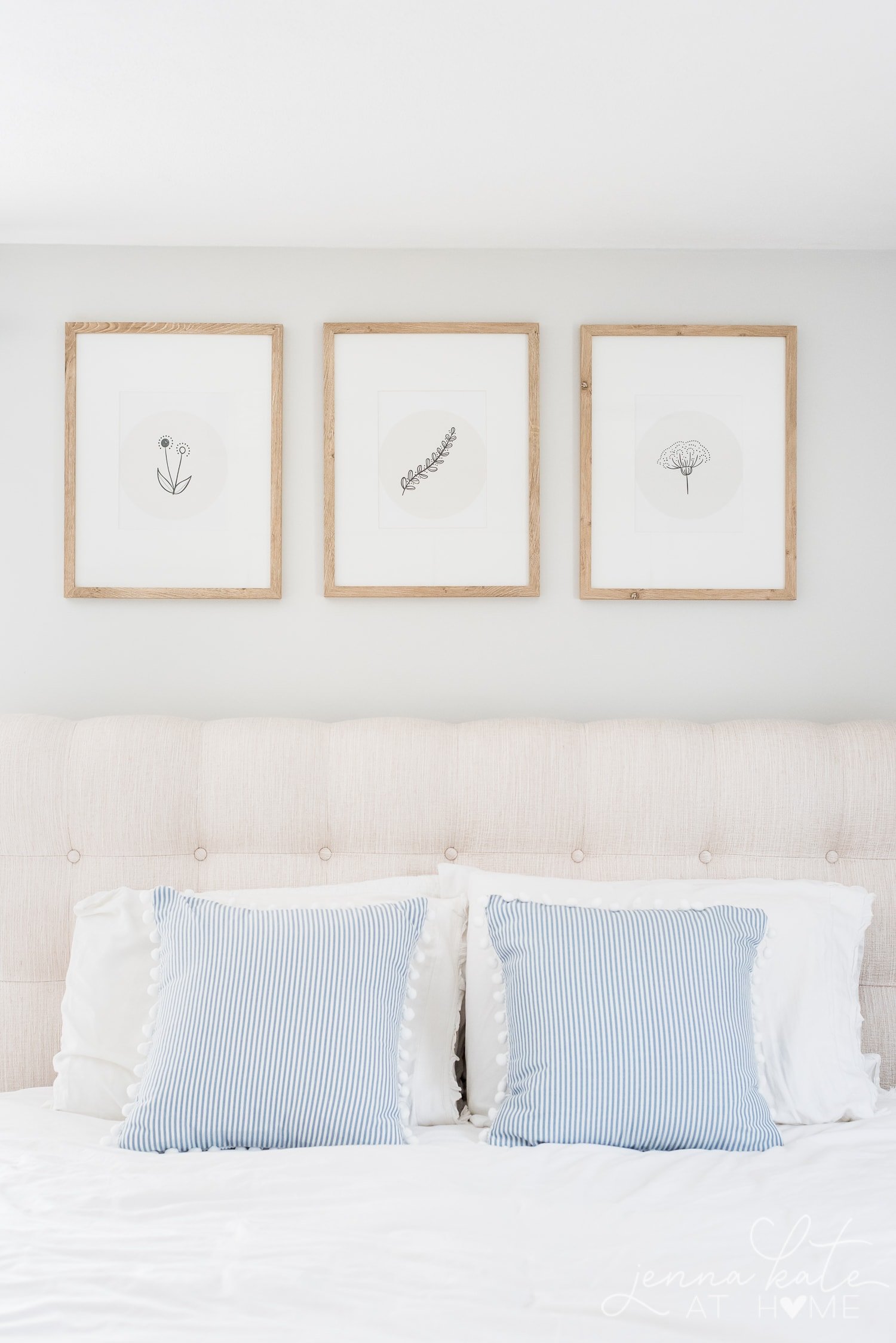 free printable flower wall art over bed