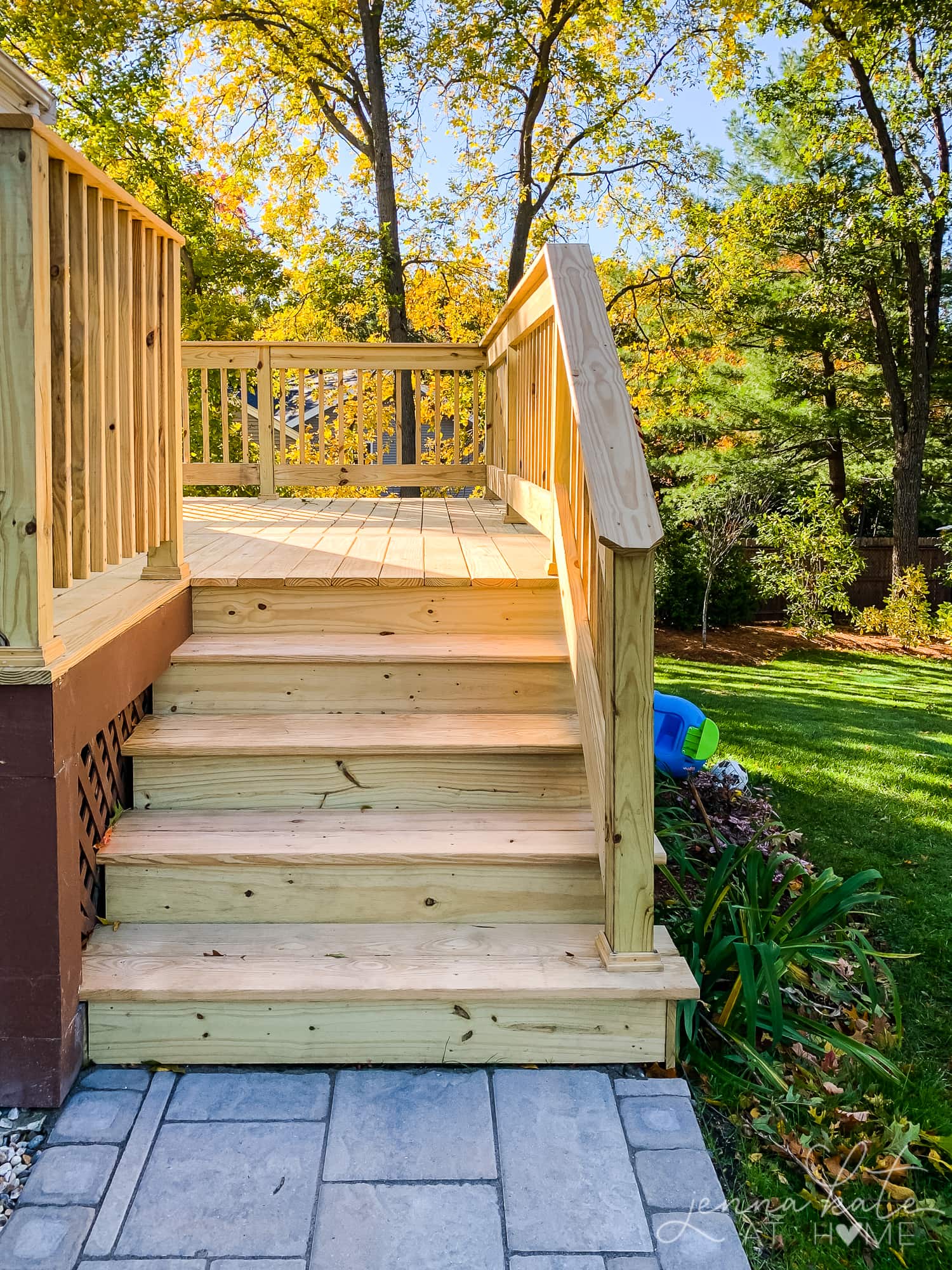 New stairs on deck