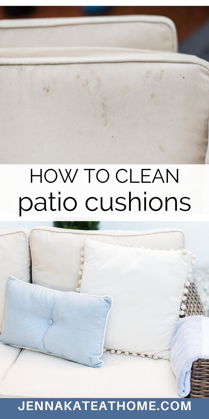 How to Clean Outdoor Cushions - Jenna Kate at Home