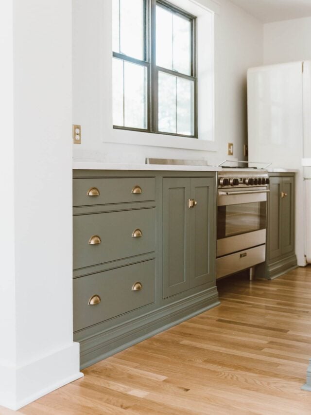 Green Cabinets With Brass Hardware Design Ideas