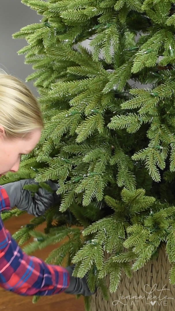 Realistic looking artificial Christmas tree that's full and thick