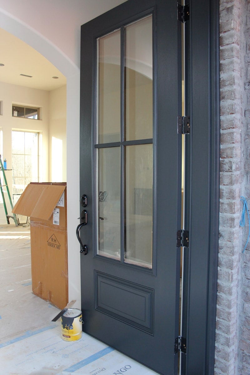 sherwin williams wrought iron painted front door
