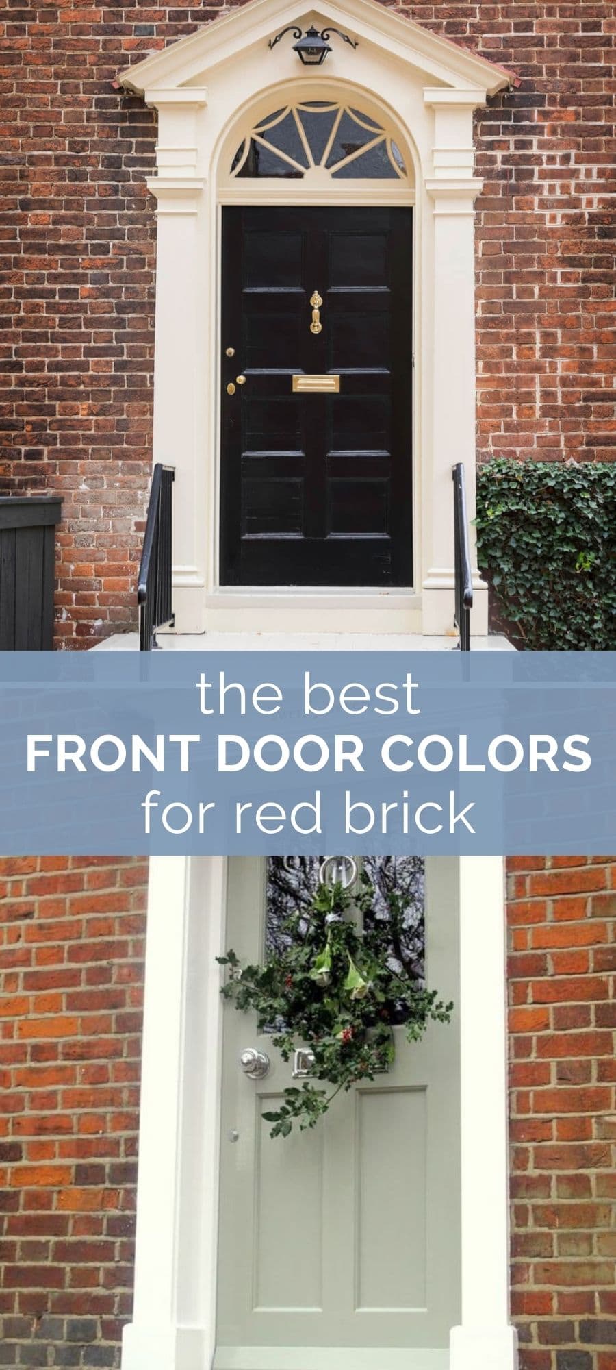 best front door colors for red brick houses