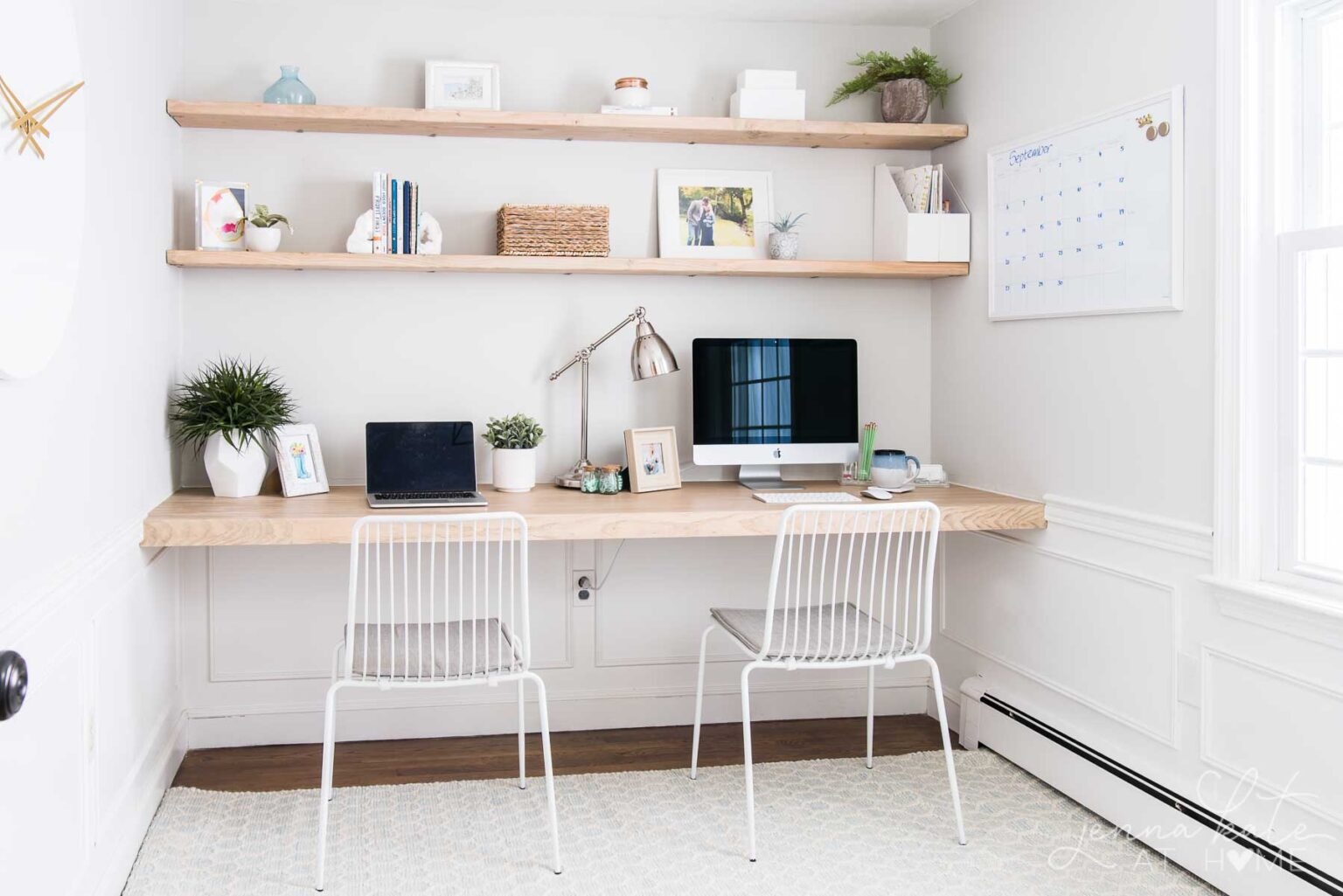 DIY Floating Desk and Shelves Jenna Kate at Home